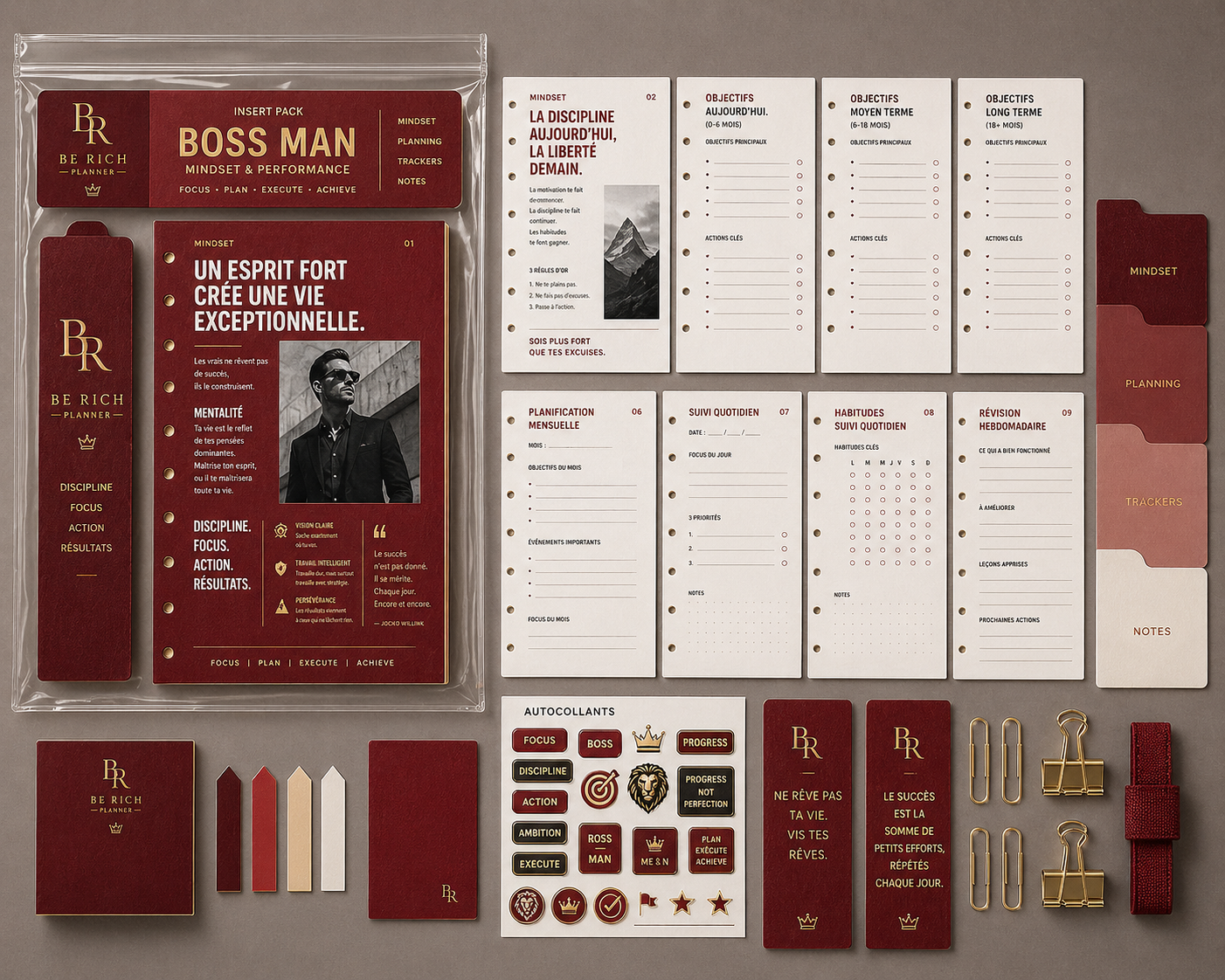 Pack BOSS MAN BE RICH — Insert Mindset & Performance