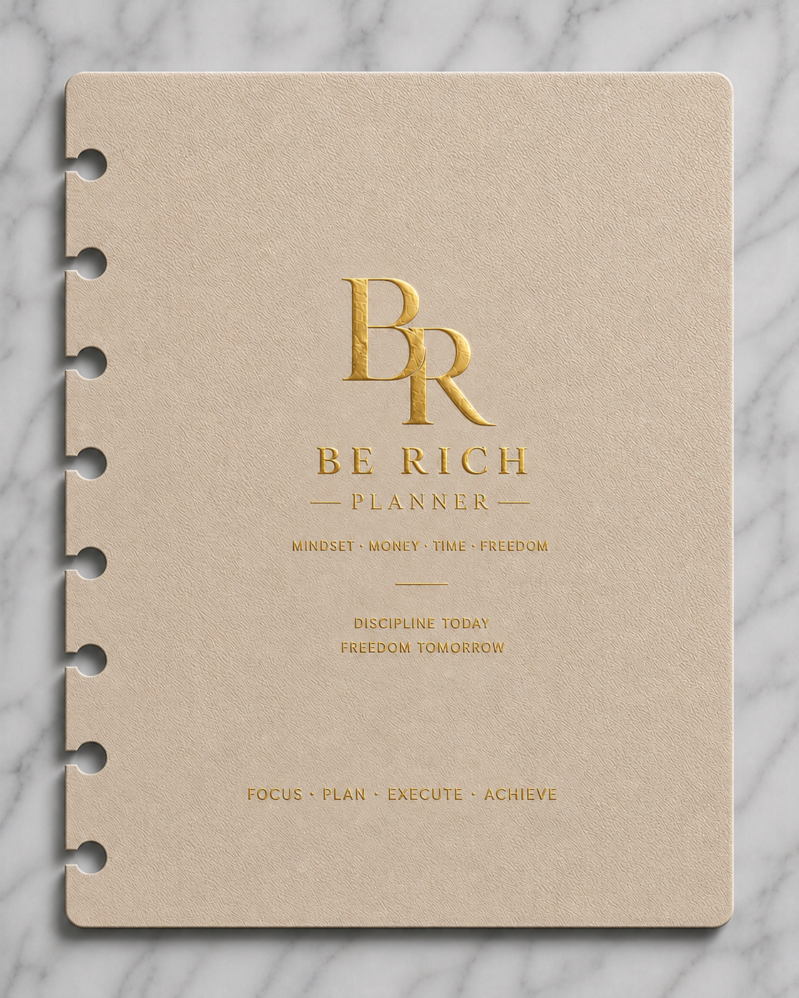 Page de Garde — BE RICH Planner