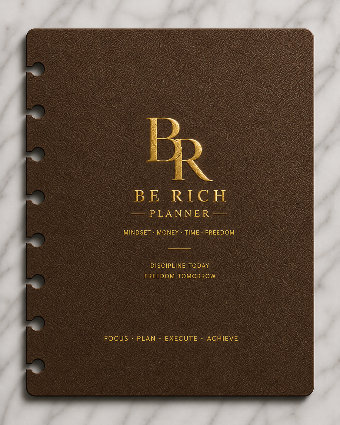 Page de Garde — BE RICH Planner