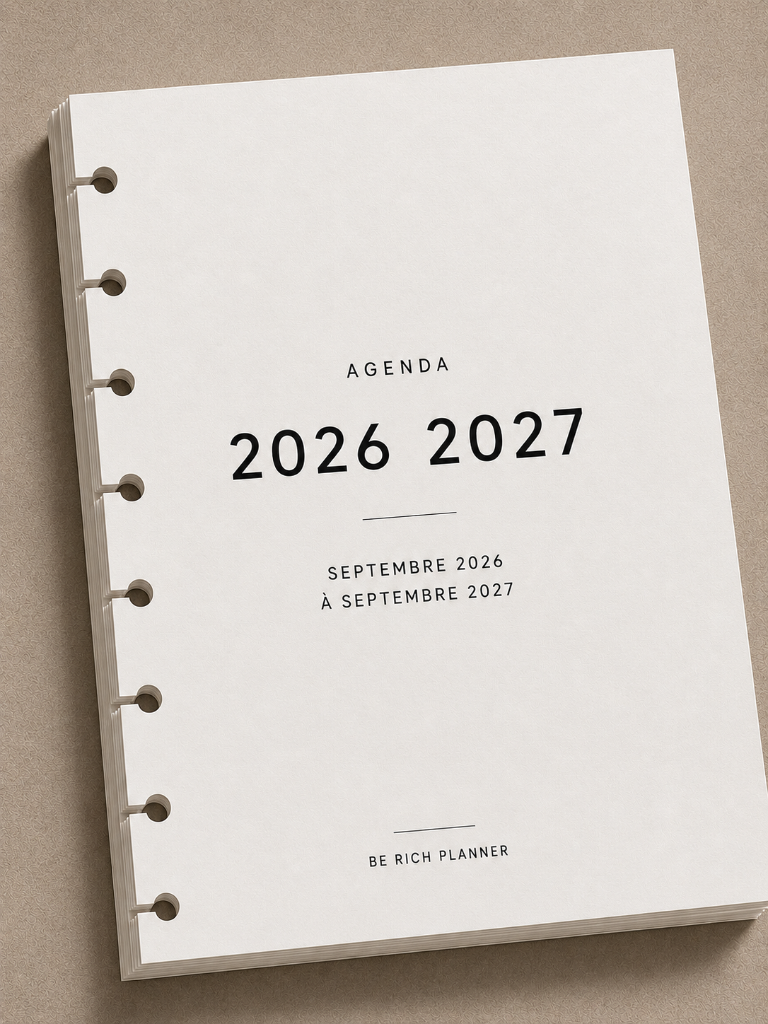Agenda 2026-2027 BE RICH Planner