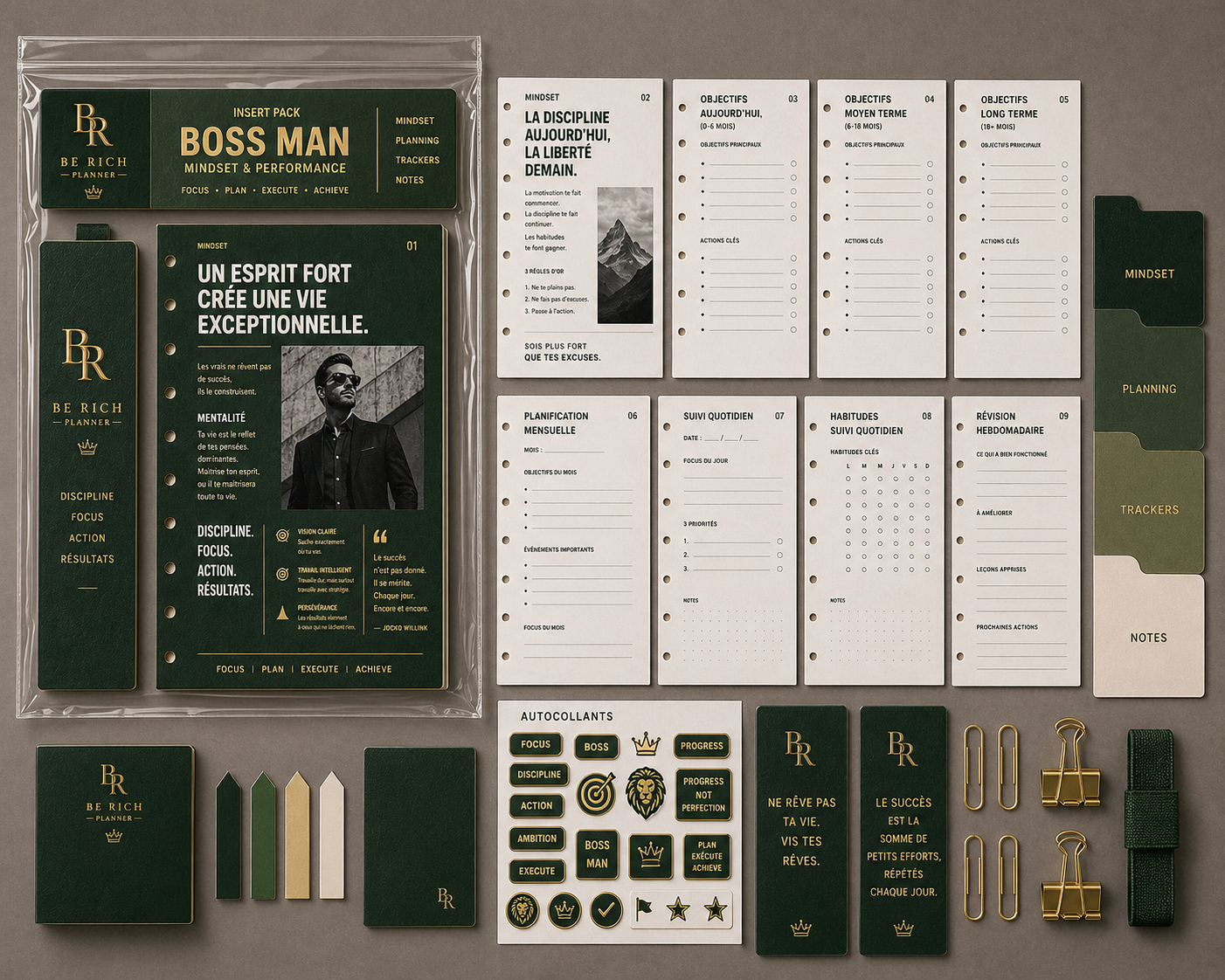Pack BOSS MAN BE RICH — Insert Mindset & Performance