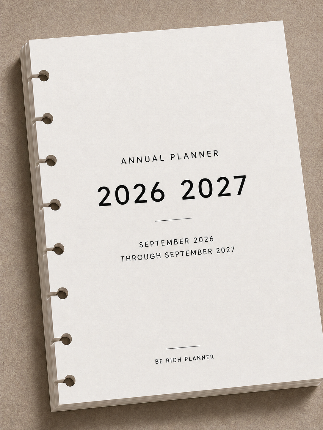Agenda 2026-2027 BE RICH Planner